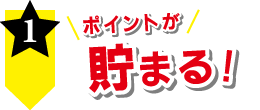 ポイントが貯まる